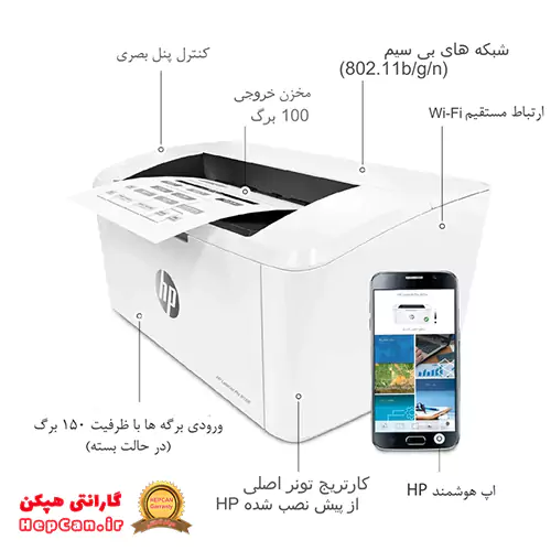 پرینتر لیزری اچ پی مدل HP LaserJet Pro M15w